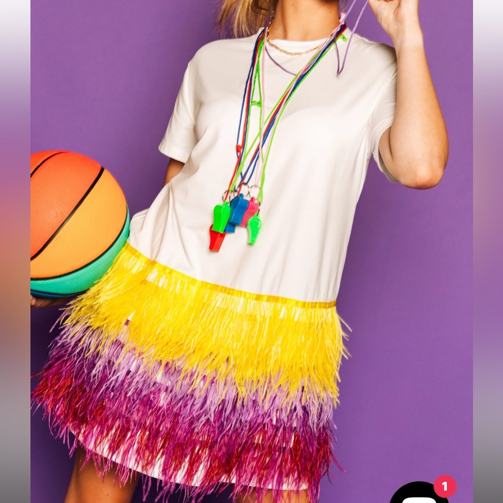 Queen of Sparkles Feather Bottom Dress